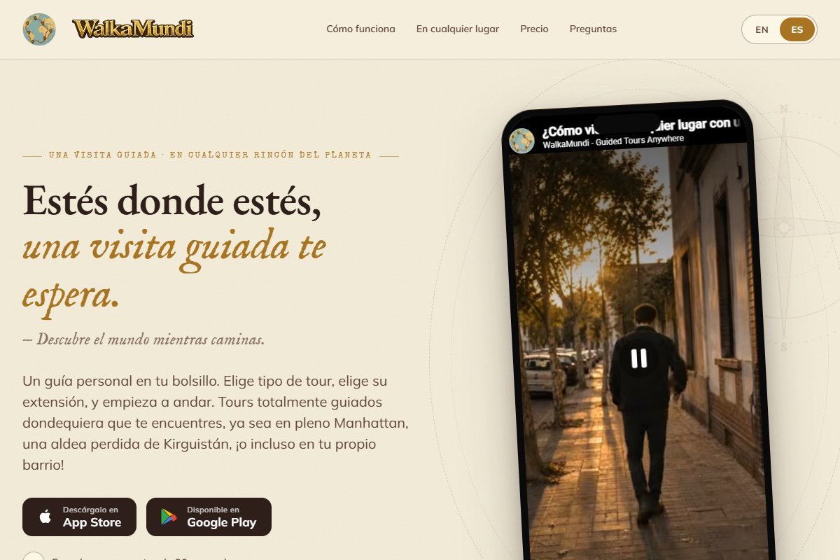 Web de WalkaMundi / WalkaMundi website